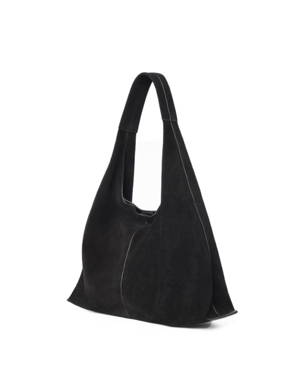 Genuine Suede Leather Hobo Bag for Women, Slouchy Oversized Crescent Shoulder